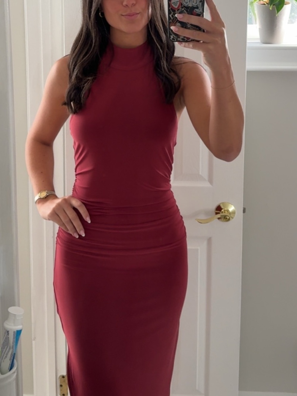 Aritzia High-Neck Bodycon Dress